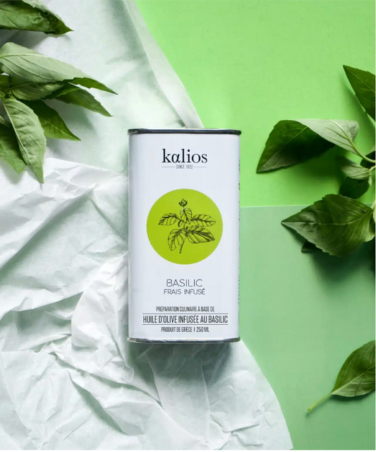 Huile d'olive au Basilic - Olivierdieppe